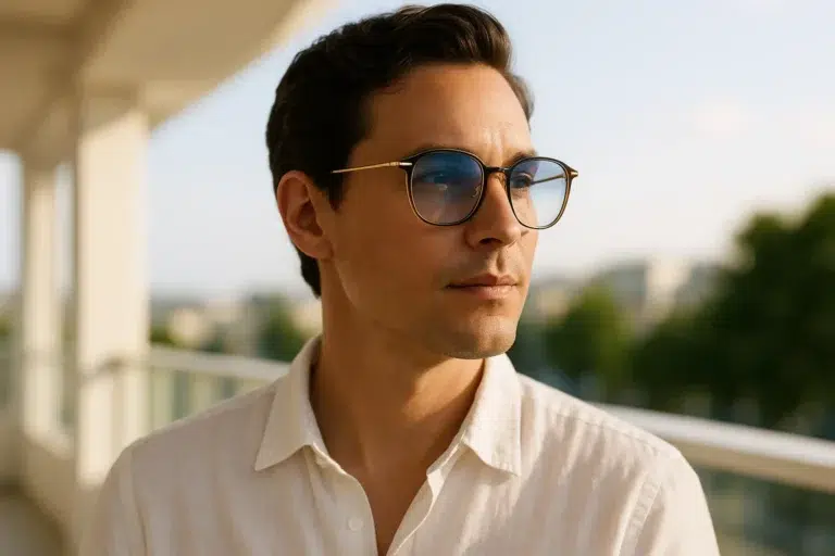 Lunettes verres dégradés bleus : style et confort visuel
