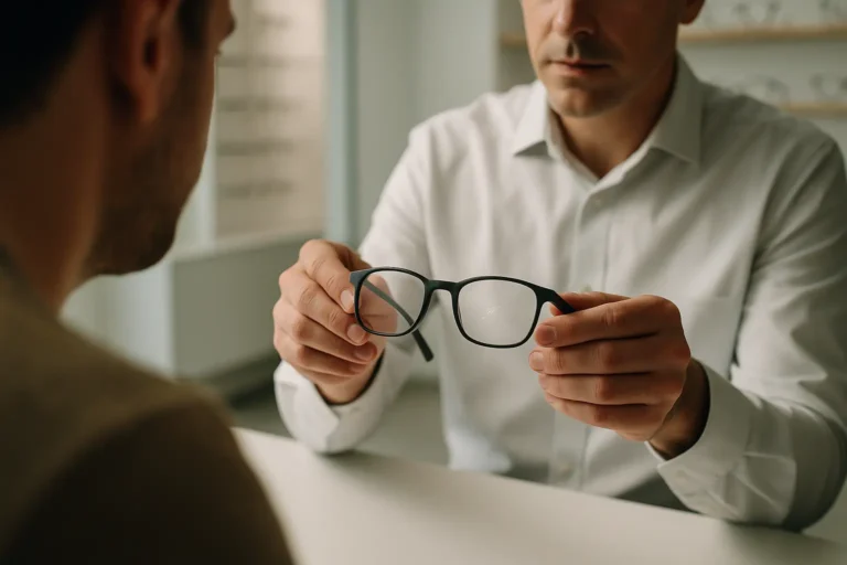 Verre de lunette rayé : seul l’opticien peut vous aider